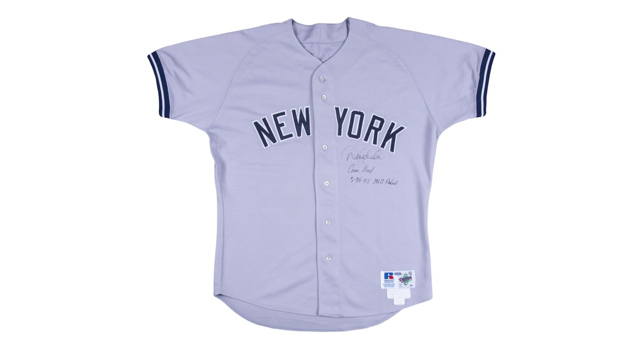 Men's New York Yankees Derek Jeter Mitchell & Ness Gray 1998 Cooperstown  Collection Road Authentic Jersey
