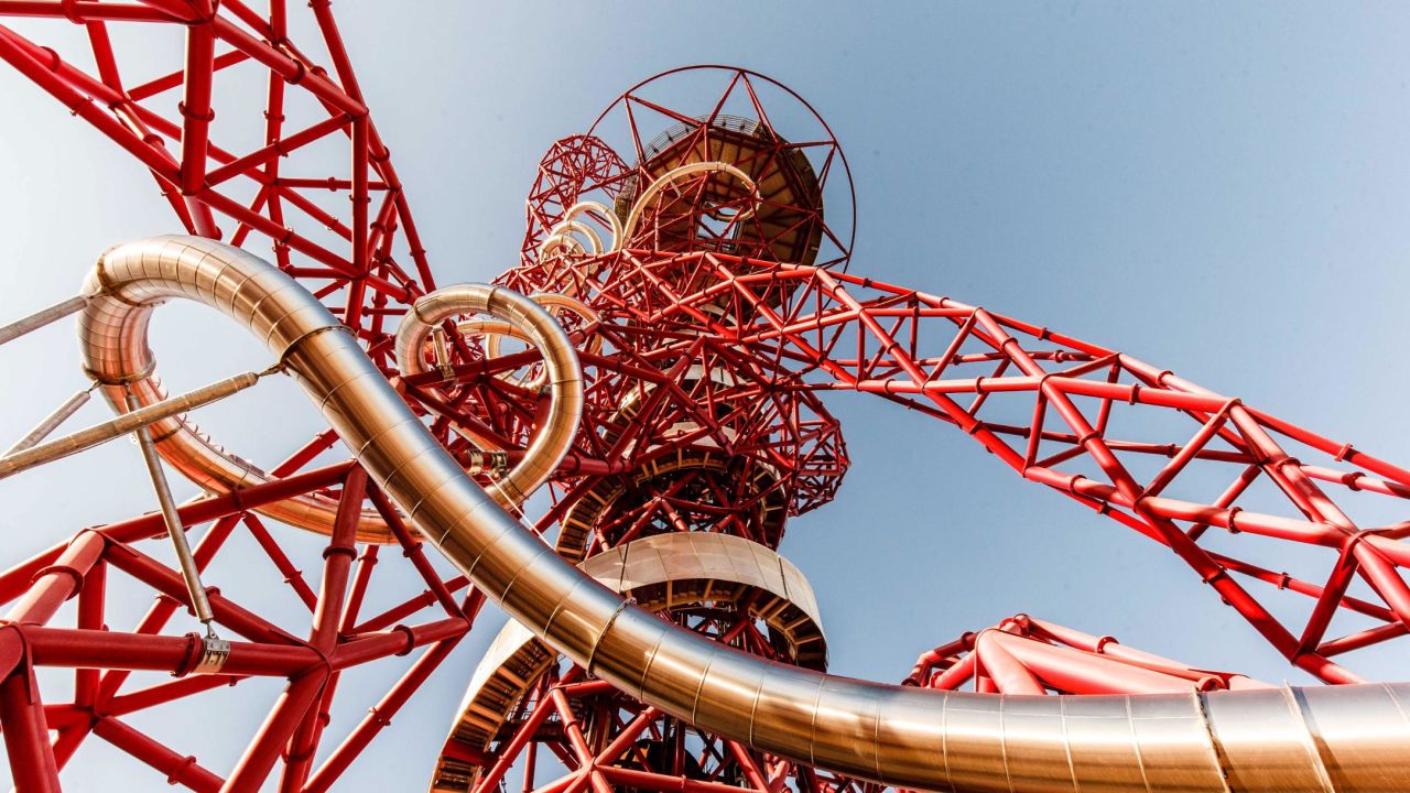 <strong>Double act: </strong>The ArcelorMittal Orbit tower -- a controversial piece of public art built for the Olympics, now doubles up as a slide and viewing platform.
