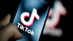 BERLIN, GERMANY - FEBRUARY 02: In this photo illustration the logo of chinese media app for creating and sharing short videos  TikTok, also known as Douyin is displayed on a smartphone on February 02, 2020 in Berlin, Germany. (Photo by Thomas Trutschel/Photothek via Getty Images)