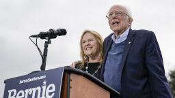 AUSTIN, TX - FEBRUARY 23: Democratic presidential candidate Sen. Bernie Sanders (I-VT) and his wife Jane Sanders arrive for a campaign rally at Vic Mathias Shores Park on February 23, 2020 in Austin, Texas. With early voting underway in Texas, Sanders is holding four rallies in the delegate-rich state this weekend before traveling on to South Carolina. Texas holds their primary on Super Tuesday March 3rd, along with over a dozen other states. (Photo by Drew Angerer/Getty Images)