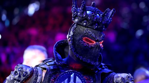 Wilder enters the ring prior to the heavyweight bout against Fury.