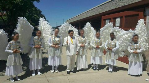 The Shincheonji religious group's leader Lee Man-hee in Los Angeles.