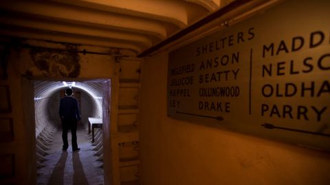 The Clapham South deep-level shelter in south London acted as a refuge for Londoners during World War II.