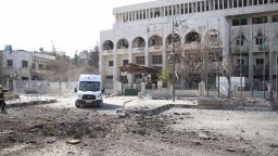 At least 21 civilians, including nine children and three teachers, were killed when ten schools and a hospital were hit by ìairstrikes and ground attacksî in Idlib province in northwestern Syria on Tuesday, the Union of Medical Care and Relief Organizations (UOSSM) said in a statement.