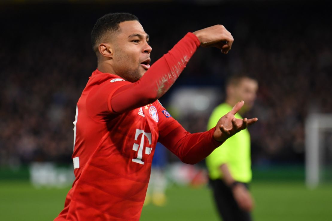 Serge Gnabry loves London ... the Bayern forward has now scored six goals in the UK capital in the Champions League this season -- four against Spurs and two against Chelsea.