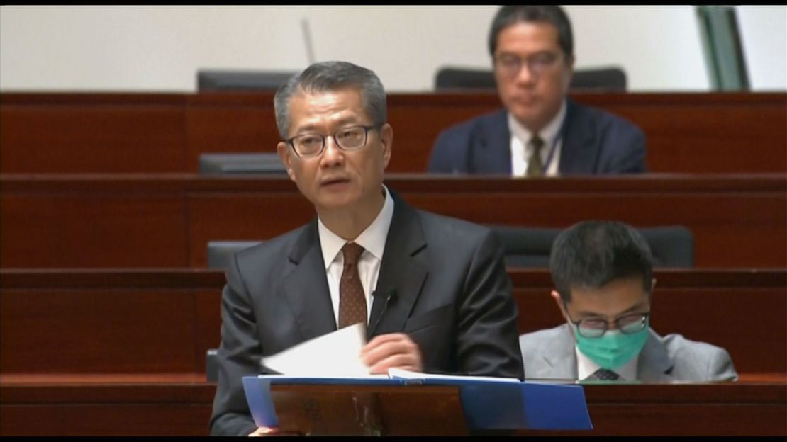 Hong Kong's Financial Secretary Paul Chan in a speech to lawmakers on Wednesday.