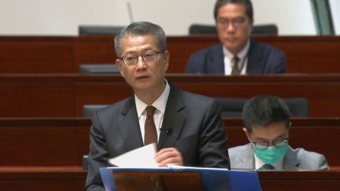 Hong Kong's Financial Secretary Paul Chan in a speech to lawmakers on Wednesday.
