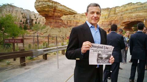 Iger attends the opening ceremony of the new California Adventure theme park in 2012.