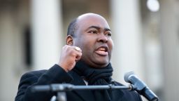 Jaime Harrison speaks to the crowd during the King Day celebration at the Dome March and rally on January 20, 2020 in Columbia, South Carolina. 