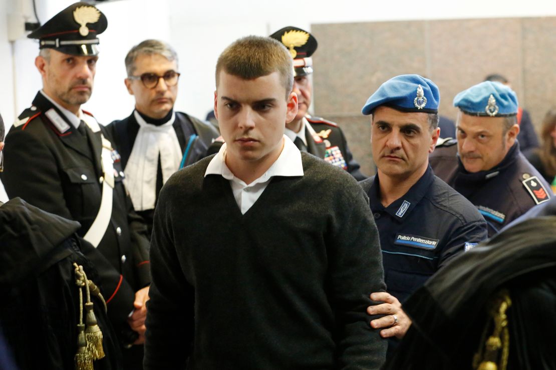 Gabriel Natale Hjorth attends the opening of the trial in Rome on Wednesday.