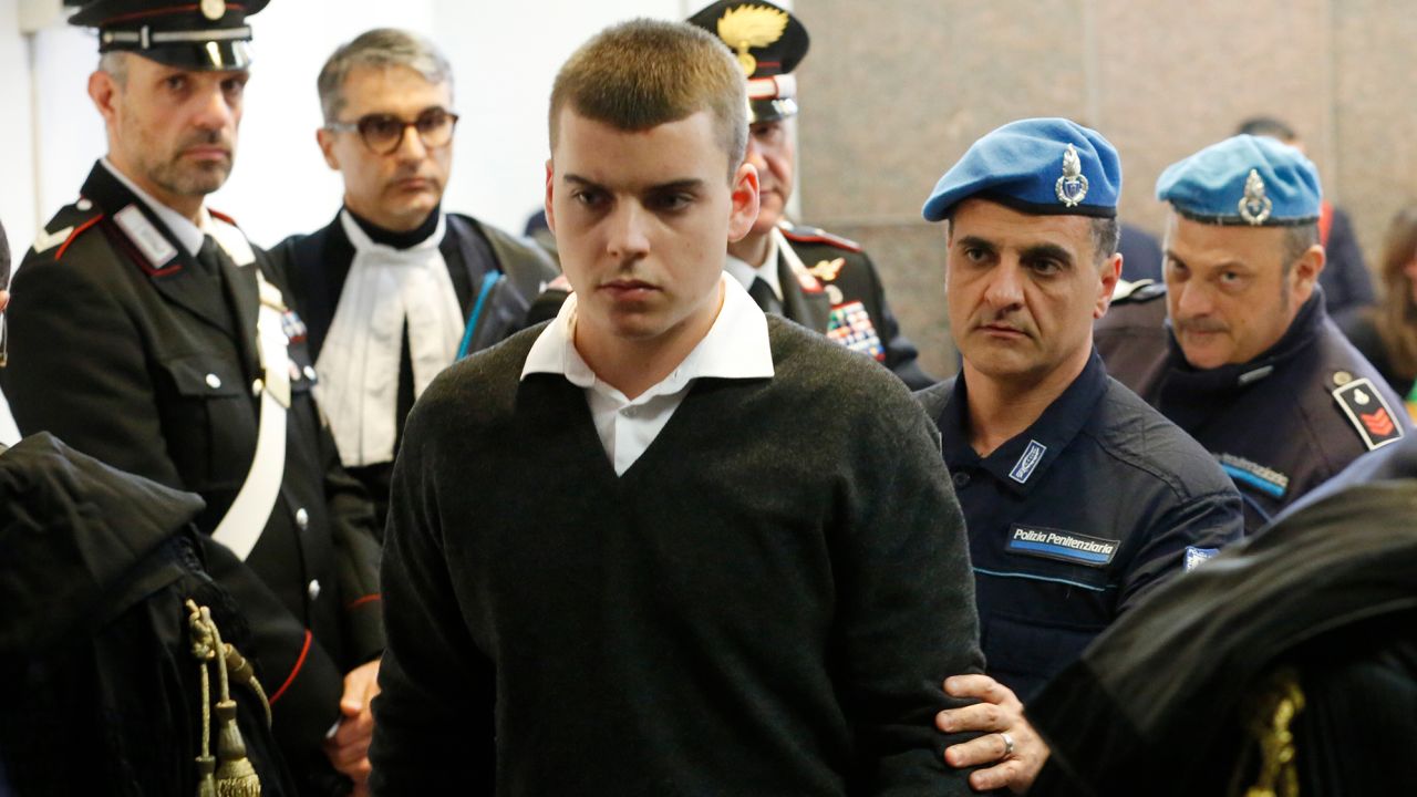Gabriel Natale Hjorth attends the opening of the trial in Rome on Wednesday.