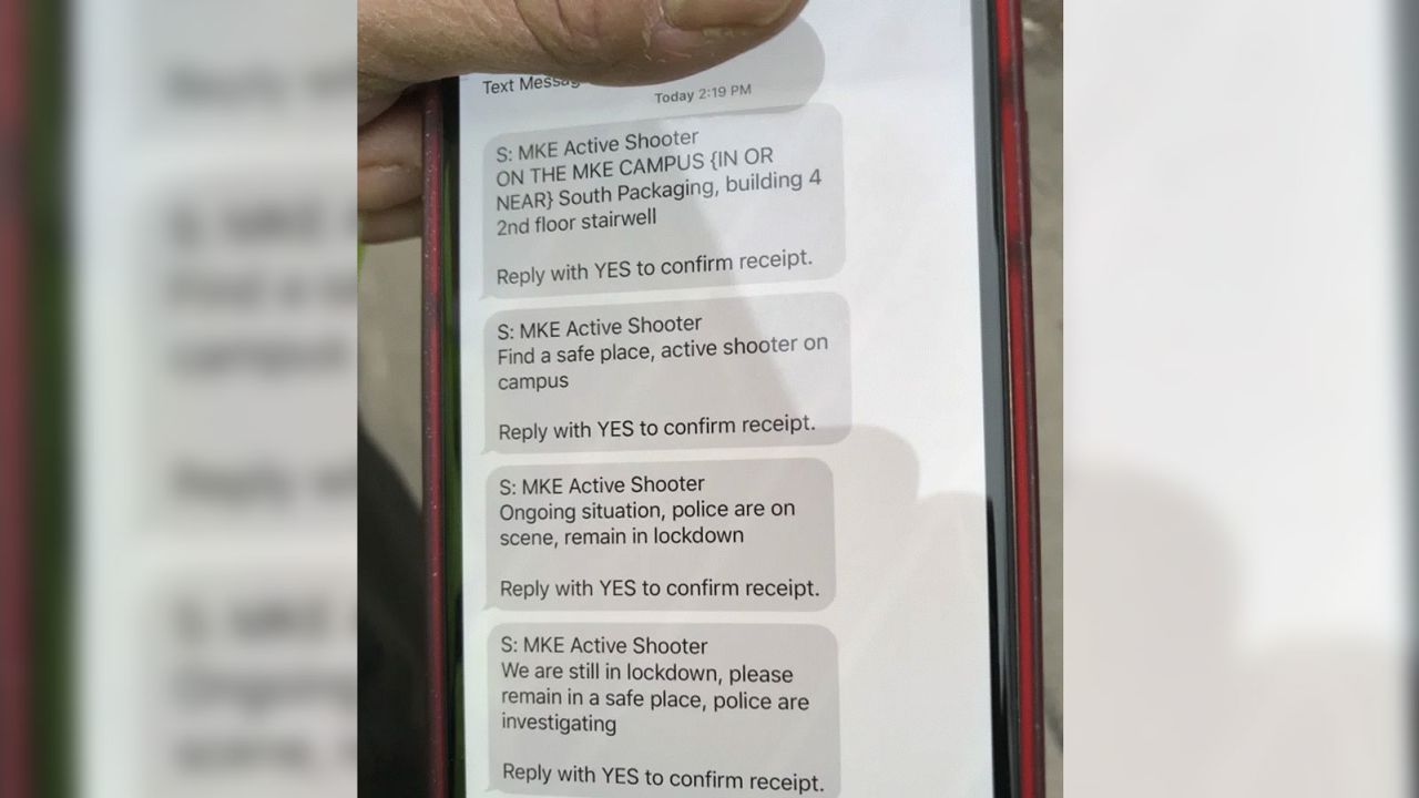 CNN affiliate WITI obtained the emergency text message alert sent to employees of Molson Coors.