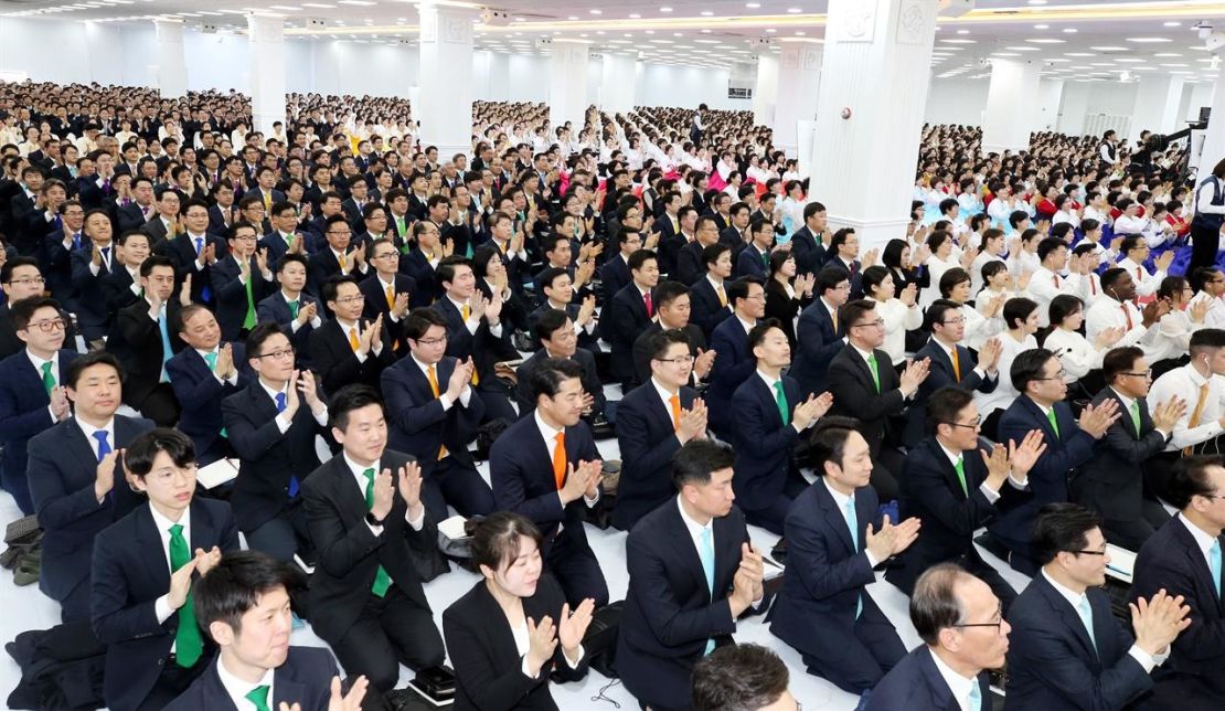 Shincheonji's Annual General Assembly in Gwacheon, South Korea, on January 12, 2020.  