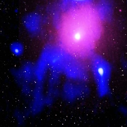 A combination of space and ground-based telescopes have found evidence for the biggest explosion seen in the universe. The explosion was created by a black hole located in the Ophiuchus cluster's central galaxy, which has blasted out jets and carved a large cavity in the surrounding hot gas. 