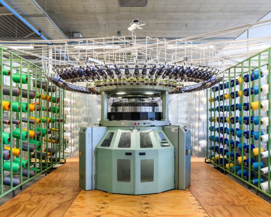 A circular knitting machine at Innofa textile mill in Kvadrat Febrik, the Netherlands.