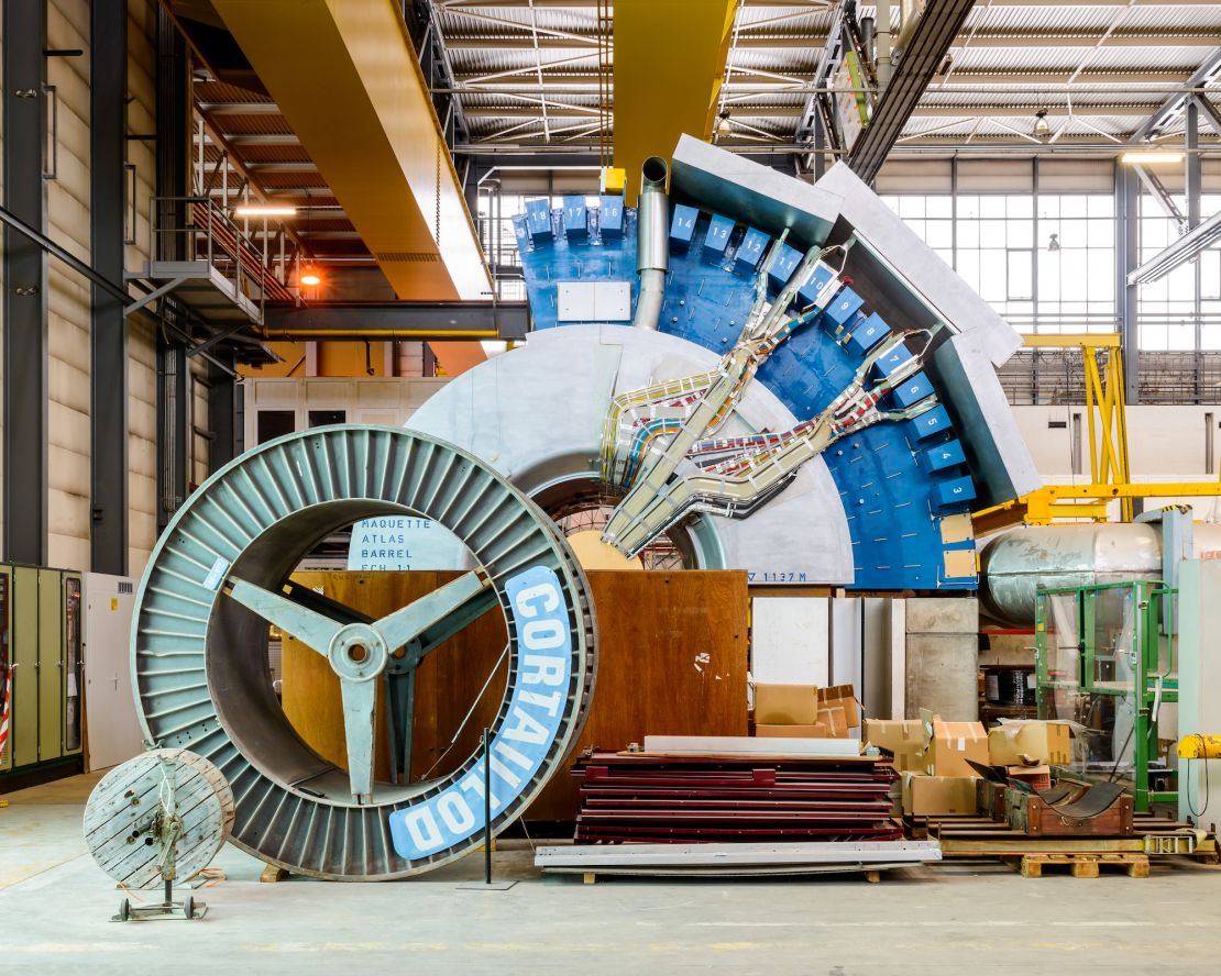 A mock-up of the ATLAS detector, part of the Large Hardron Collider at CERN, Switzerland.