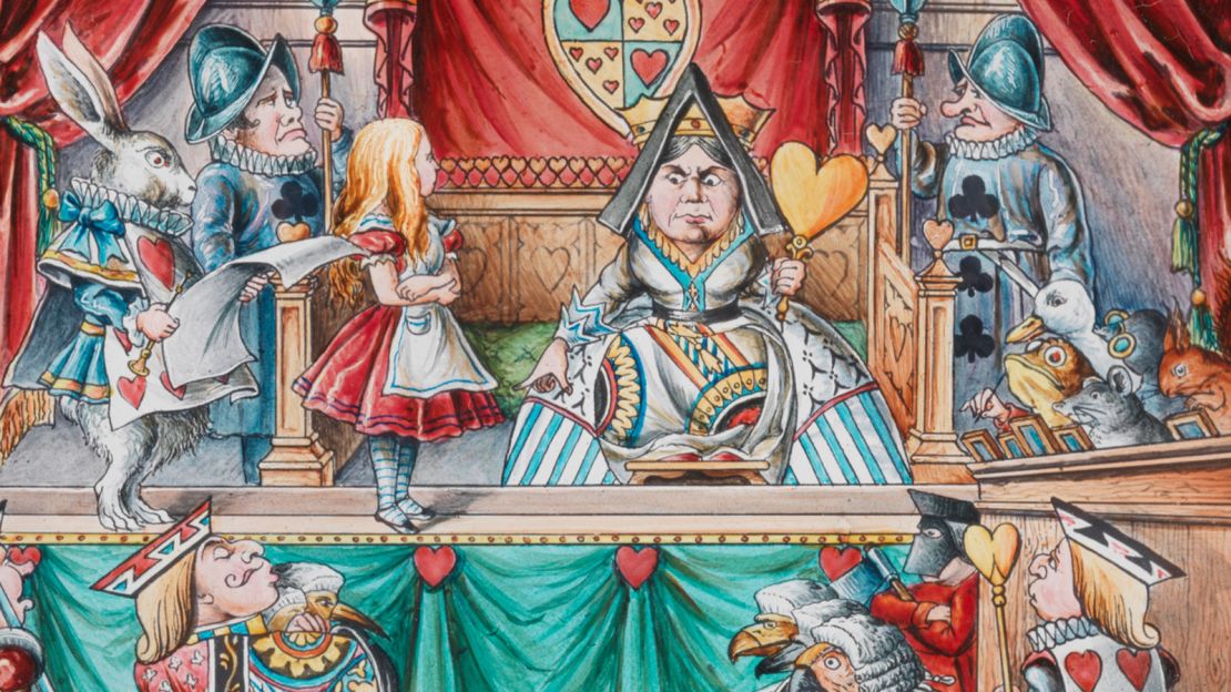 John Tenniel's illustration of Queen of Hearts.