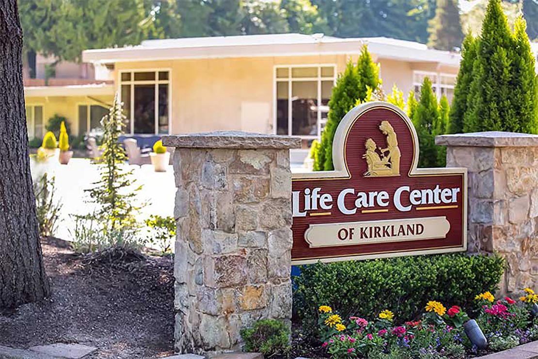 The Life Care Center in Kirkland, Washington, where several residents and staff will be tested for the novel coronavirus.