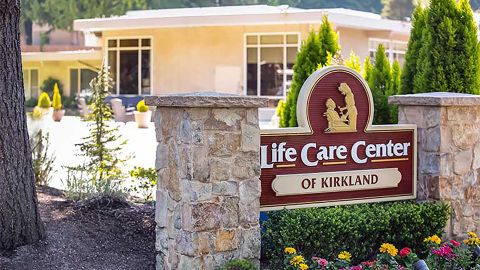 The Life Care Center in Kirkland, Washington, where several residents and staff will be tested for the novel coronavirus.