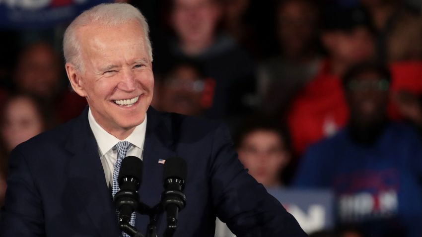 COLUMBIA, SOUTH CAROLINA - FEBRUARY 29: Democratic presidential candidate former Vice President Joe Biden speaks at his primary night event at the University of South Carolina on February 29, 2020 in Columbia, South Carolina. Biden is the projected winner of South Carolina, the first-in-the-south primary and the fourth state in the presidential nominating process. (Photo by Scott Olson/Getty Images)