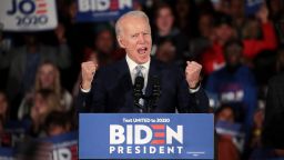 COLUMBIA, SOUTH CAROLINA - FEBRUARY 29: Democratic presidential candidate former Vice President Joe Biden speaks at his primary night event at the University of South Carolina on February 29, 2020 in Columbia, South Carolina. South Carolina is the first-in-the-south primary and the fourth state in the presidential nominating process. (Photo by Scott Olson/Getty Images)