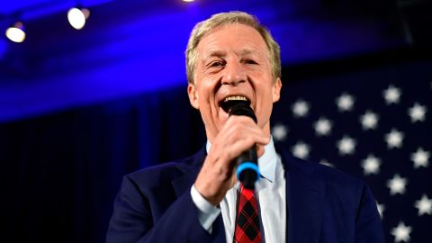 Steyer speaks to supporters as he announced that he is suspending his campaign at his election night party on the day of the South Carolina  primary in Columbia, South Carolina, U.S., February 29, 2020. 