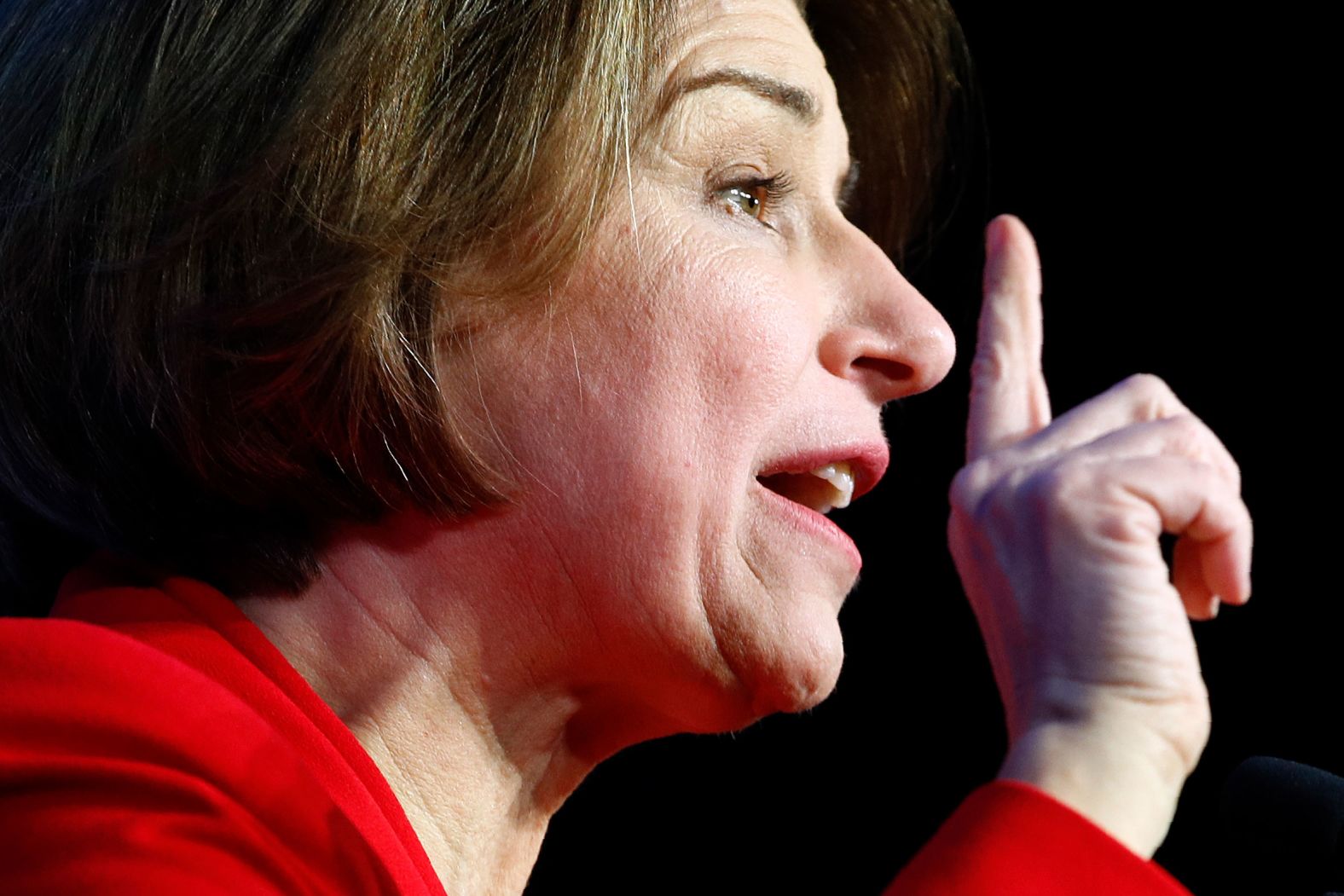 US Sen. Amy Klobuchar speaks in Charlotte, North Carolina, on Saturday, a couple of days before <a href="index.php?page=&url=https%3A%2F%2Fwww.cnn.com%2F2020%2F03%2F02%2Fpolitics%2Famy-klobuchar-ends-2020-campaign%2Findex.html" target="_blank">dropping out of the race.</a>