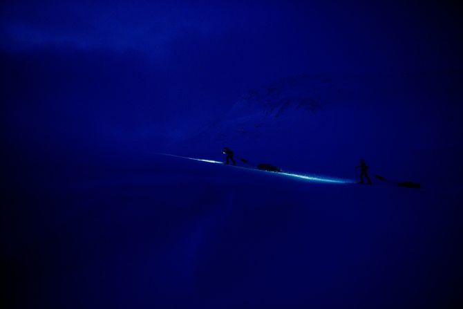 Athletes compete in Expedition Amundsen in Eidfjord, Norway, on February 29. The trek is known as one of the world's toughest expedition races and follows the more than 62-mile path of explorer Roald Amundsen.