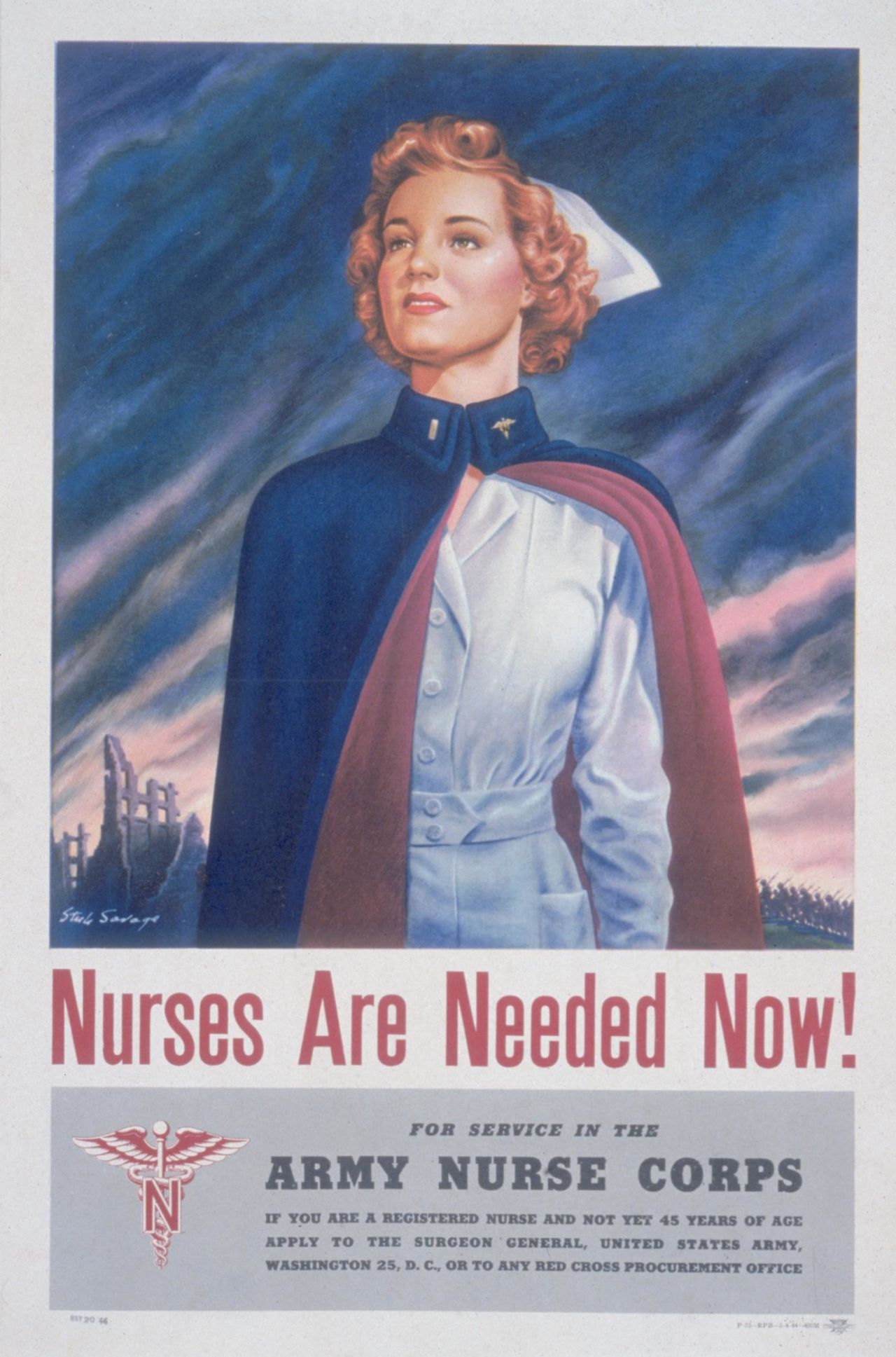 US Army Nurse Corps recruiting poster (early to mid 1940s)