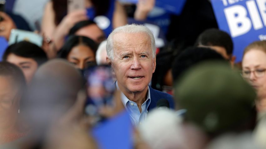Democratic presidential candidate former Vice President Joe Biden attends a campaign rally Thursday, March 2, 2020, at Texas Southern University in Houston.