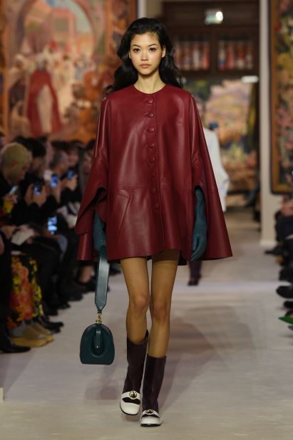 Relaxed burgundy elegance at Lanvin Autumn/Winter 2020/21 