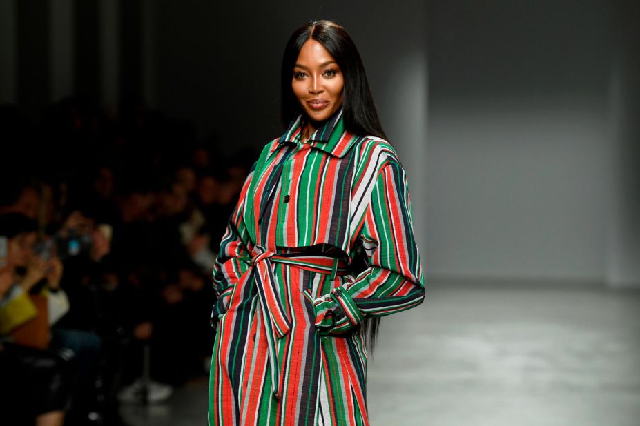  Naomi Campbell walks the runway during the Kenneth Ize show  Autumn/Winter 2020/21 