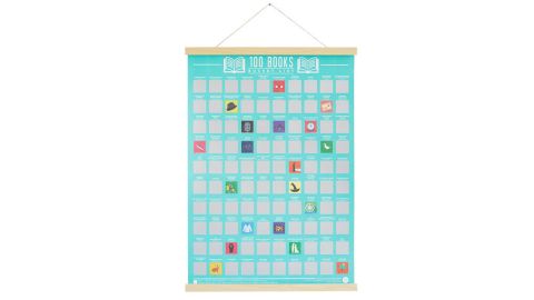 100 Books Scratch Off Poster