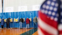 Voters cast their ballots in the Massachusetts presidential primaries, Tuesday, March 3, 2020, in Seekonk, Mass. 