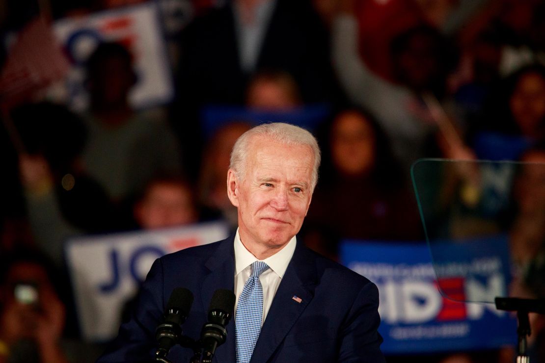 After winning the South Carolina Primary, Democratic nomination hopeful Joe Biden speaks at University of South Carolina in Columbia.