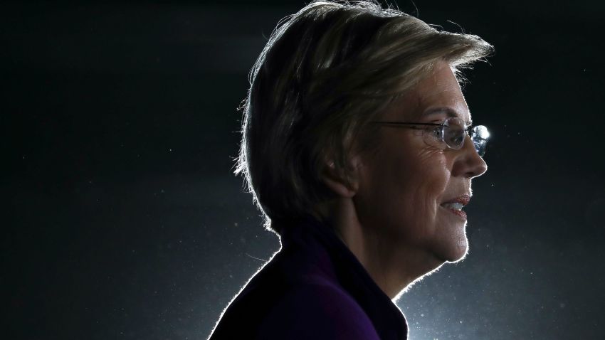 Sen. Elizabeth Warren (D-MA), one of several Democrats running for the party's nomination in the 2020 presidential race, speaks during a campaign event, March 8, 2019 in the Queens borough of New York City. On Friday, Warren released a new regulatory proposal aimed at breaking up some of the nation's biggest technology companies, including Amazon, Google and Facebook. Warren's event on Friday evening took place less than a mile from where Amazon had previously planned to open a new headquarters in Long Island City before pulling out of the deal last month after critics said the city gave them excessive government incentives.