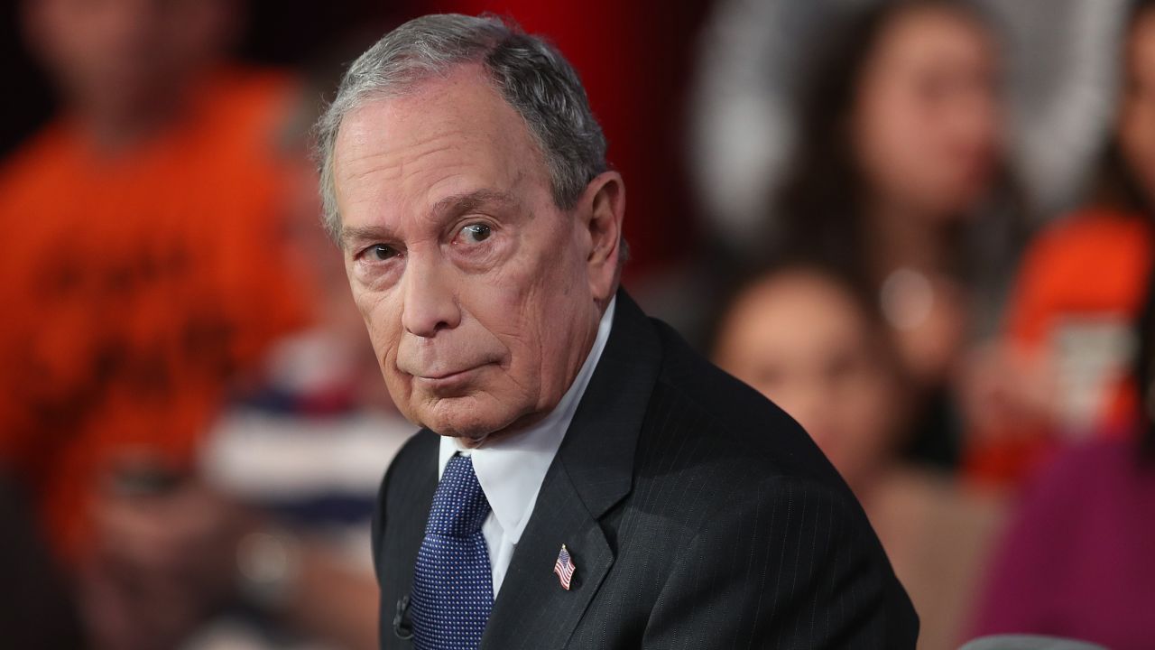 Michael Bloomberg participates in a Fox News town hall at George Mason University on March 2, 2020, in Manassas, Virginia.