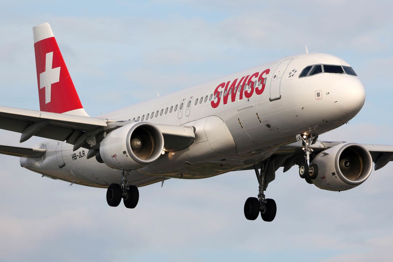 The incident took place on board a Swiss Air plane.