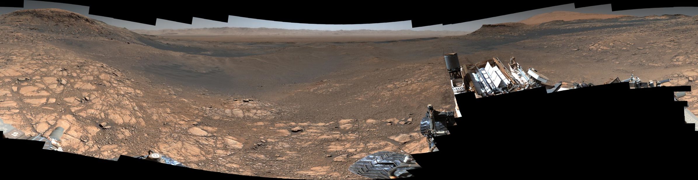 NASA's Curiosity rover captured its highest-resolution panorama of the Martian surface in late 2019. This includes more than 1,000 images and 1.8 billion pixels.