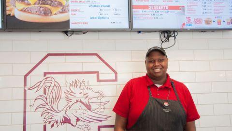 Malcolm Coleman has worked at a Wendy's across from the University of South Carolina for 15 years. 