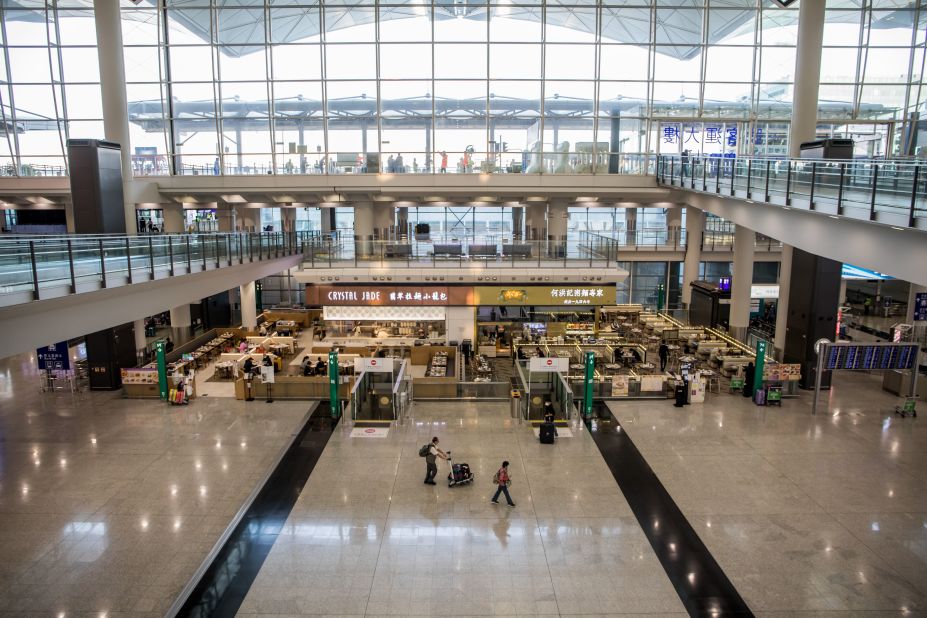 <strong>Hong Kong International Airport:</strong> Visitor data for February shows fewer than 3,000 people per day passing through this major airport, normally a busy hub.