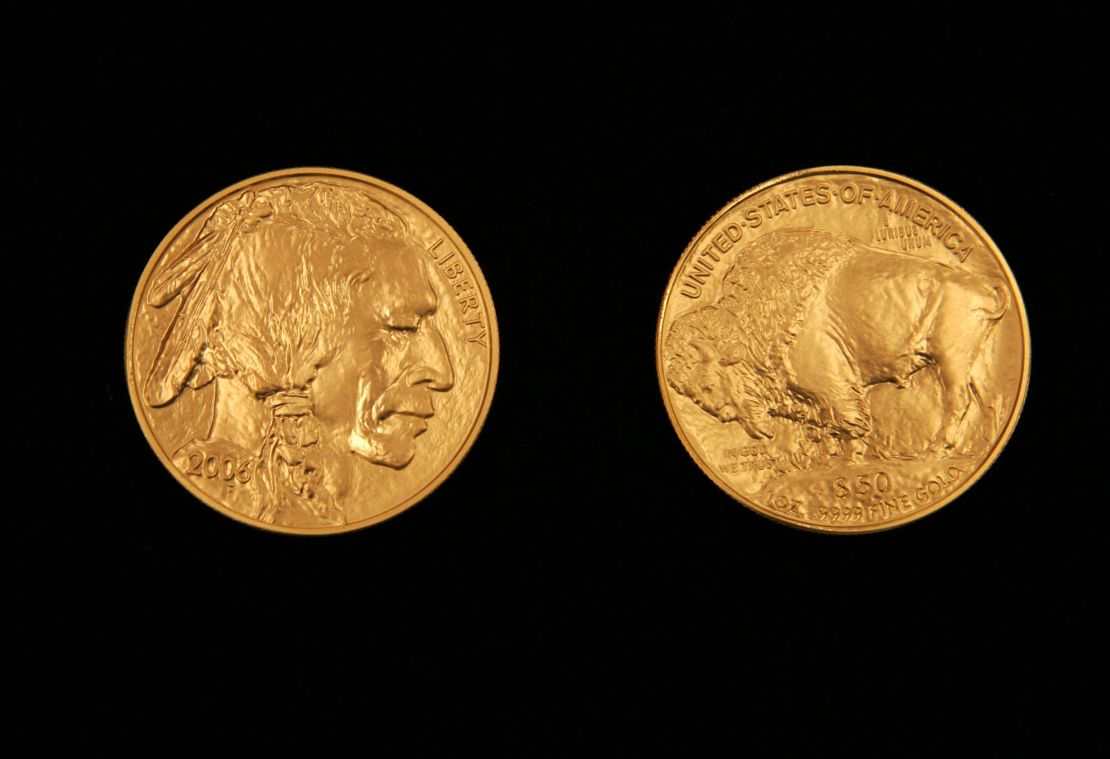 In 2006, the US Mint came out with new pure gold coins designed as a salute to the 1913 buffalo nickel.