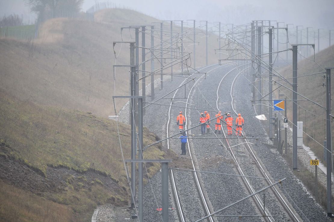 The train came off the tracks on its way from Colmar to Paris.