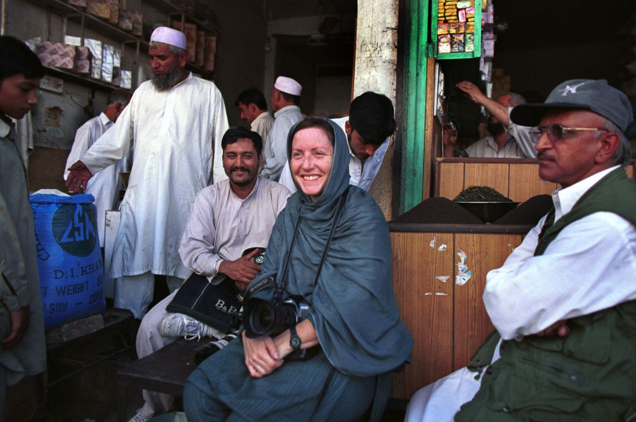 Ruth Fremson, a staff photographer for The New York Times, works in Pakistan in 2001. She has covered many international news stories during her career, including the war in Iraq and the second intifada in the Middle East. She also covered the 9/11 attacks and their aftermath in Pakistan and Afghanistan. She has won two Pulitzer Prizes and is now based in Seattle, where she covers the Pacific Northwest as well as national stories.