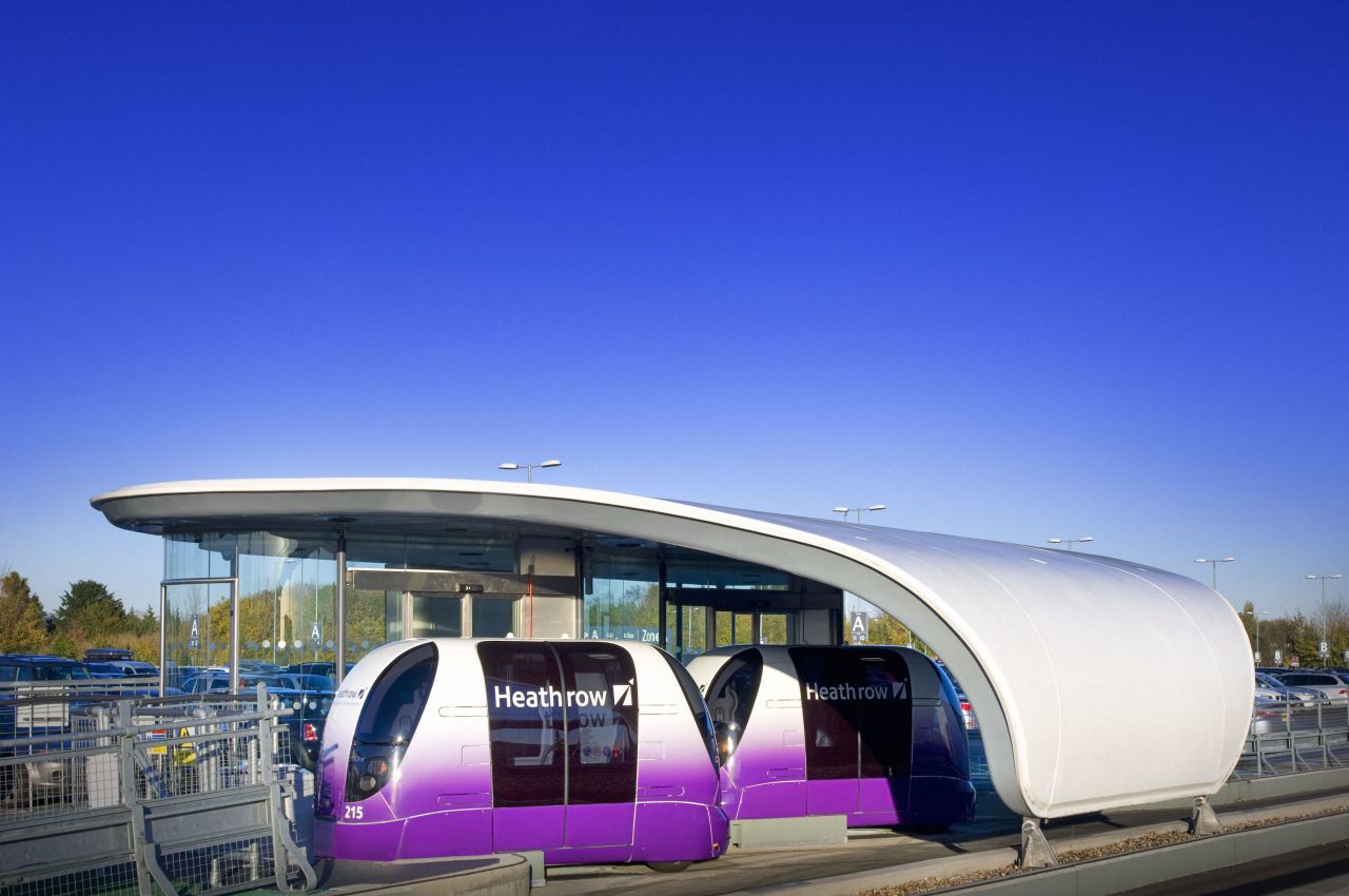 Public Rapid Transit (PRT) vehicles -- lightweight, driverless vehicles operating on segregated tracks -- have been slow to catch on but the industry is growing. The "Urban Light Transit" network at Heathrow Airport is one of the few PRT systems in operation today. 