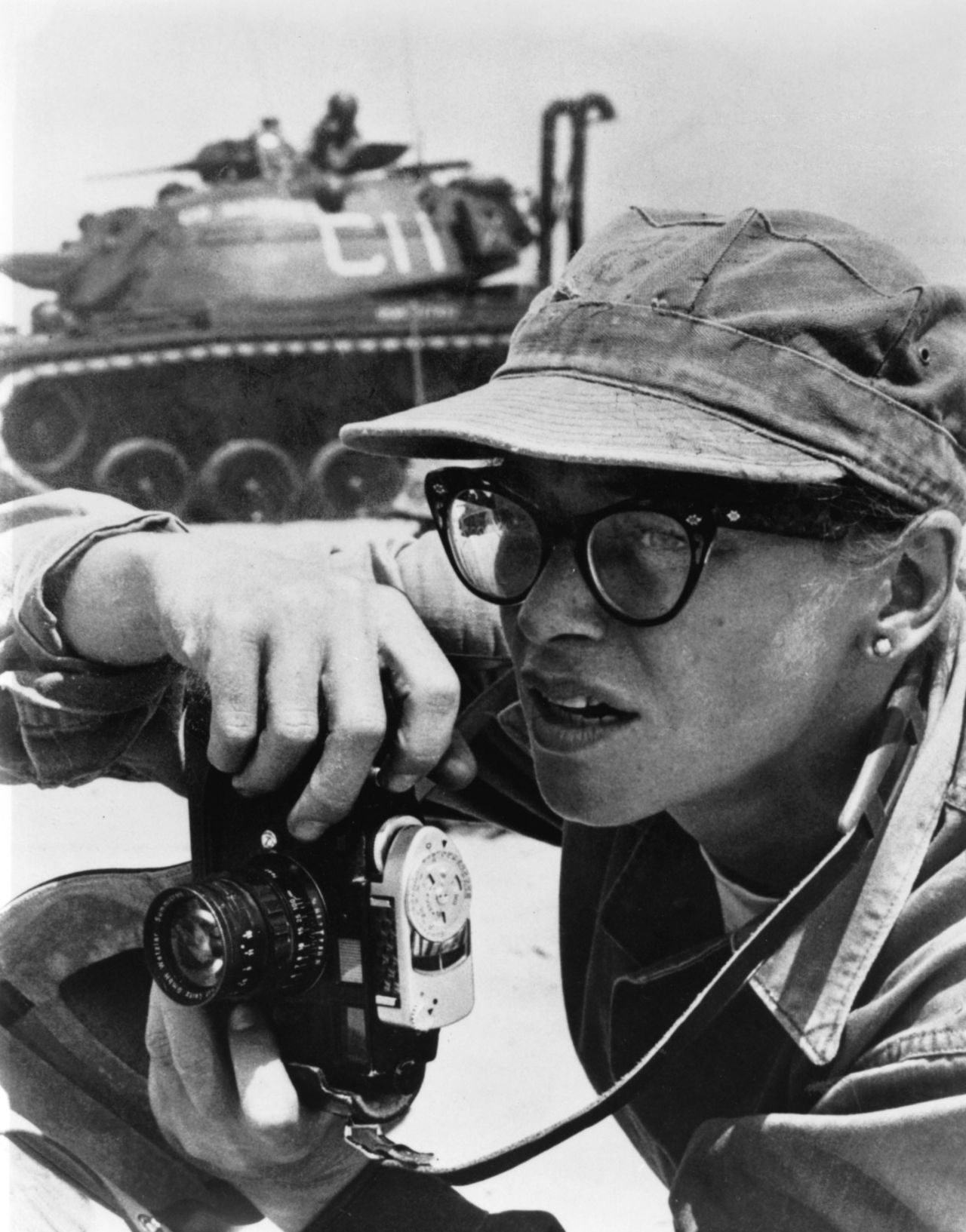 Dickey Chapelle was a war correspondent who traveled across the world covering various conflicts. During World War II, she was embedded with US Marines during the battle of Iwo Jima. She also covered the battle of Okinawa. Chapelle was covering the Vietnam War in 1965 when she was killed by a landmine. She is the first American female war correspondent to have been killed in action.