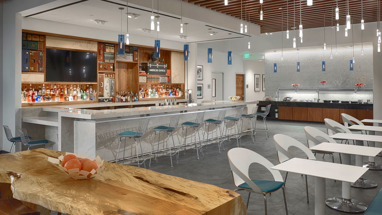 It's not hard to find a seat at the Amex Centurion Lounge in Houston.