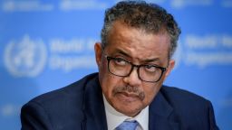 World Health Organization (WHO) Director-General Tedros Adhanom Ghebreyesus attends a daily press briefing on the new coronavirus dubbed COVID-19, at the WHO headquaters on March 2, 2020 in Geneva. - The World Health Organization said that the number of new coronavirus cases registered in the past day in China was far lower than in the rest of the world. (Photo by FABRICE COFFRINI / AFP) (Photo by FABRICE COFFRINI/AFP via Getty Images)