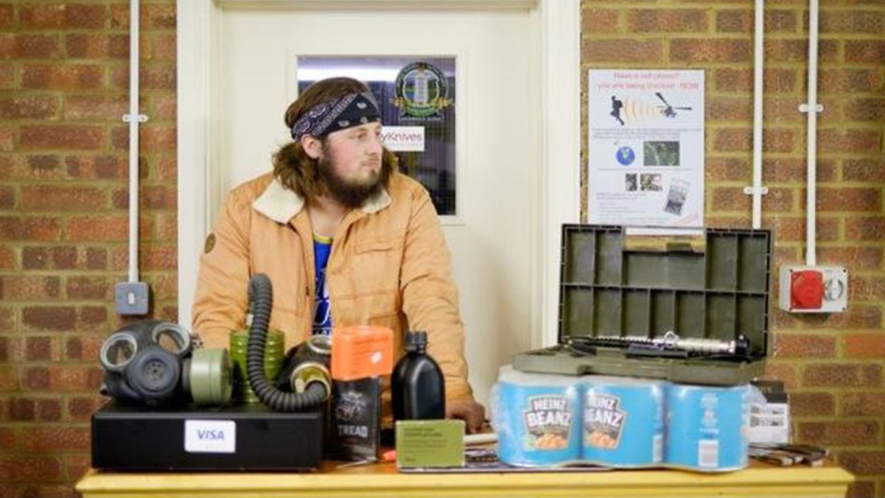 Lincoln Miles owns a preppers' store, which sells survival equipment including hazmat suits, gas masks and crossbows. 