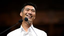 Future Forward Party leader Thanathorn Juangroongruangkit speaks during the party's final major campaign rally in Bangkok on March 22, 2019, ahead of the March 24 general election. (Photo by Jewel SAMAD / AFP)        (Photo credit should read JEWEL SAMAD/AFP via Getty Images)